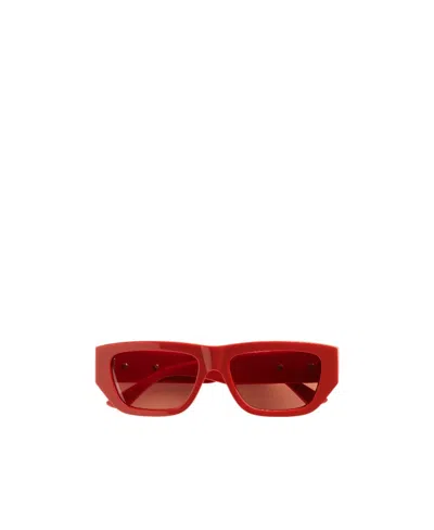 Bottega Veneta Logo Sunglasses In Red