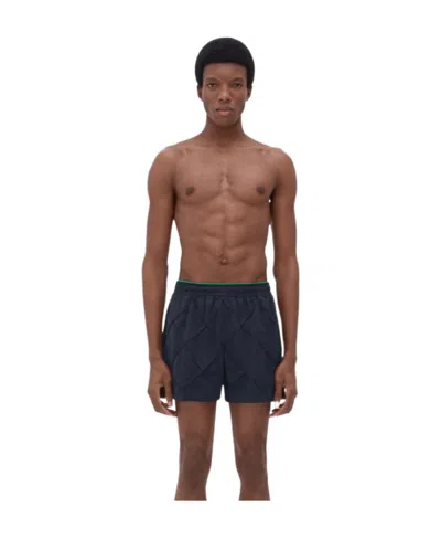 Bottega Veneta Logo Swimming Trunks In Brown
