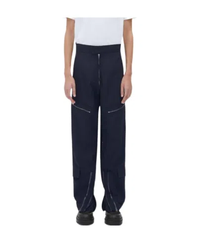 Bottega Veneta Logo Tooling Casual Pants In Black