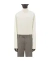 Bottega Veneta Logo Turtleneck Sweater In White