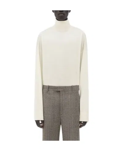 Bottega Veneta Logo Turtleneck Sweater In White