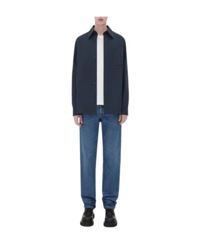 Bottega Veneta Logo Twill Shirt In Black