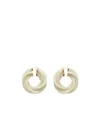 Bottega Veneta Logo Twisted Ring Earrings In Yellow