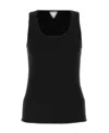 Bottega Veneta Striped Sleeveless Top In Black