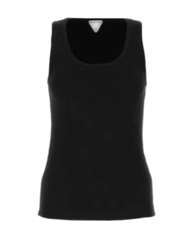 Bottega Veneta Logo Vest In Black