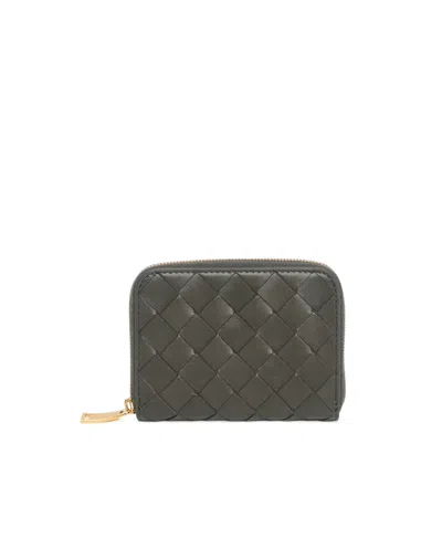 Bottega Veneta Logo Wallet In Black