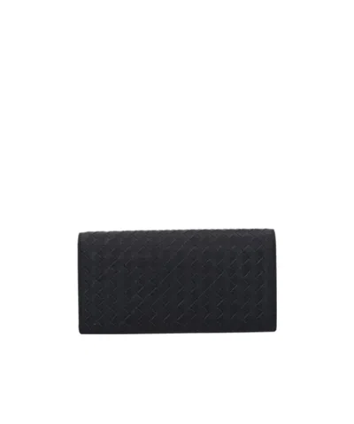 Bottega Veneta Logo Wallet In Black