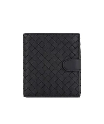Bottega Veneta Logo Wallet In Black