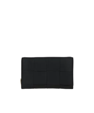 Bottega Veneta Logo Wallet In Black
