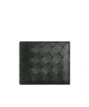 Bottega Veneta Intrecciato Slim Bi-fold Wallet In Black