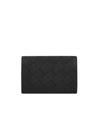 Bottega Veneta Logo Wallet In Black