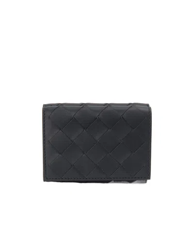 Bottega Veneta Logo Wallet In Black