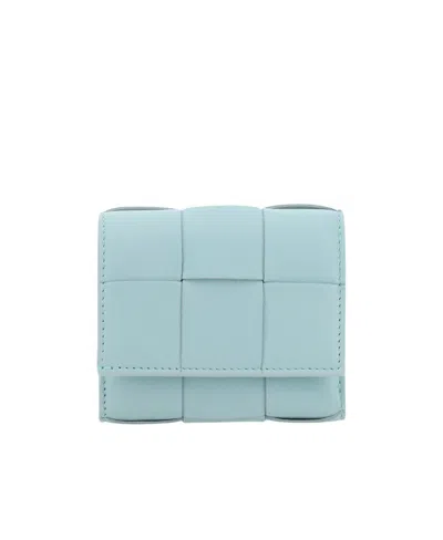 Bottega Veneta Logo Wallet In Blue