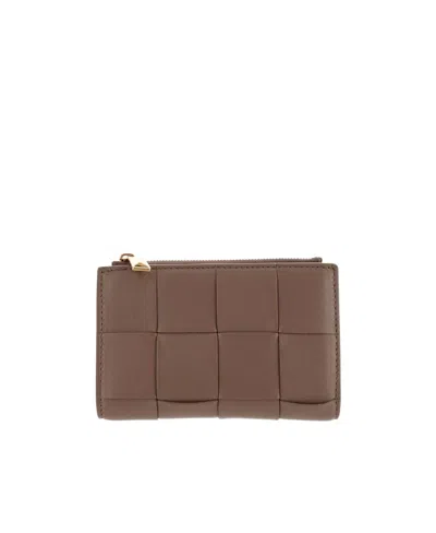 Bottega Veneta Logo Wallet In Brown