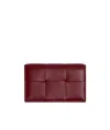 Bottega Veneta Logo Wallet In Red