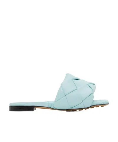 Bottega Veneta Blue Lido Sandals In 4545 Pale Blue
