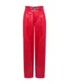 Bottega Veneta Logo Wide-legged Casual Pants In Red