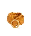 Bottega Veneta Logo Woven Belt In Orange