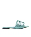 Bottega Veneta Logo Woven Slippers In Green
