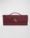Bottega Veneta Long Andiamo Clutch Bag With Handle In Barolo
