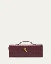 Bottega Veneta Long Andiamo Clutch Bag With Handle In Barolo