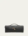 Bottega Veneta Long Andiamo Clutch Bag With Handle In Black