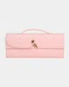 Bottega Veneta Long Andiamo Intrecciato Leather Clutch In Rose