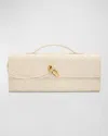 Bottega Veneta Long Andiamo Clutch Bag With Handle In Sea Salt