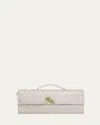 Bottega Veneta Long Andiamo Clutch Bag With Handle In Sterling