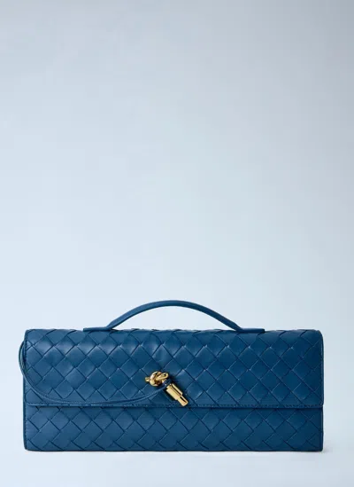 Bottega Veneta Long Andiamo Clutch In Blue
