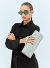 Bottega Veneta Long Andiamo Clutch In Grey