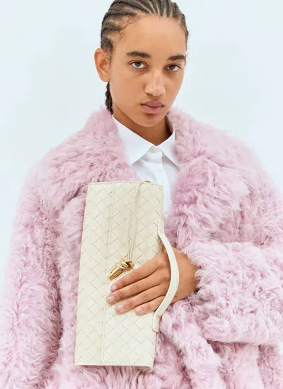 Bottega Veneta Long Andiamo Clutch In White