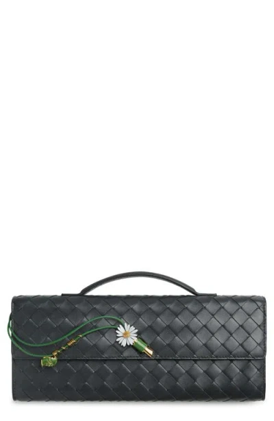 Bottega Veneta Long Andiamo Flower Leather East/west Clutch