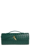 Bottega Veneta Long Andiamo Intrecciato Clutch Bag In Green