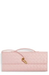 Bottega Veneta Long Andiamo Intrecciato Clutch Bag In Pink