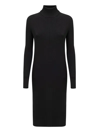 BOTTEGA VENETA LONG BLACK DRESS IN KNIT BOTTEGA VENETA