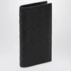Bottega Veneta Long Black Wallet In Intrecciato In Black