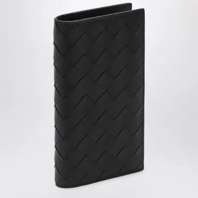 Bottega Veneta Long Black Wallet In Intrecciato
