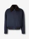 Bottega Veneta Silk And Cotton Twill Bomber Jacket In Black