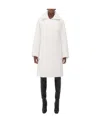 Bottega Veneta Long Down Jacket With Belt In White