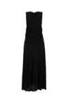 Bottega Veneta Long Dress In Viscose Jersey With Knot Ring In Black