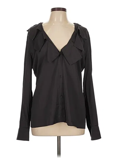Pre-owned Bottega Veneta Long Sleeve Blouse In Black