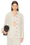 BOTTEGA VENETA LONG SLEEVE BUTTON UP TOP