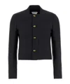 Bottega Veneta Cotton Blend Blazer Front Pockets In Black