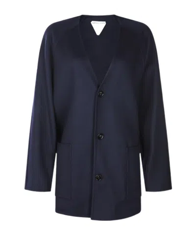 Bottega Veneta Long Sleeve Coat In Black