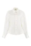 Bottega Veneta Women Compact Cotton Shirt In White