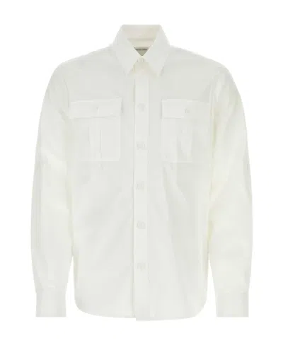 Bottega Veneta Long-sleeve Cotton Shirt In White