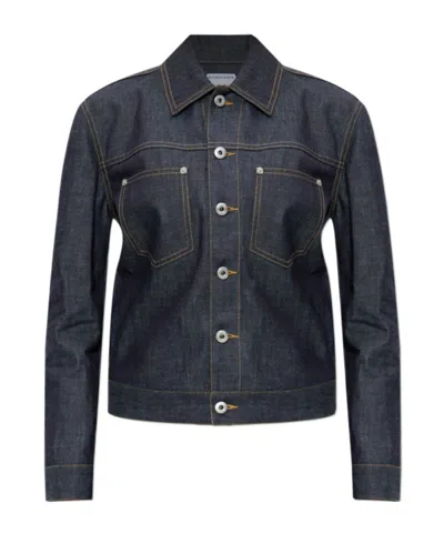 BOTTEGA VENETA BOTTEGA VENETA CONTRAST STITCHED DENIM JACKET