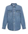 Bottega Veneta Denim Shirt With Flap Pockets And Contrasting Stitching In Blue