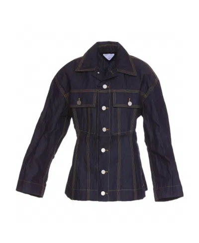 Bottega Veneta Long Sleeve Denim Jacket In Blue